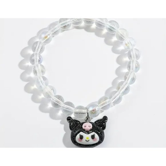 Brand New! Kuromi Bead and Crystal Bracelet! So Cute and So On Trend - Picture 1 of 1